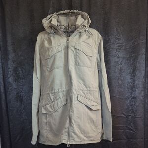 Eddie Bauer Women's Army Green Hooded Field Jacket